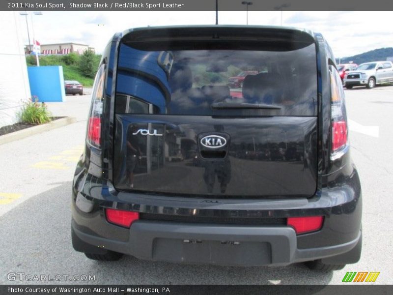 Shadow Black / Red/Black Sport Leather 2011 Kia Soul Sport