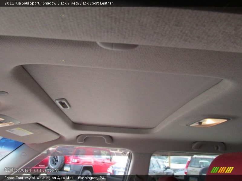 Shadow Black / Red/Black Sport Leather 2011 Kia Soul Sport