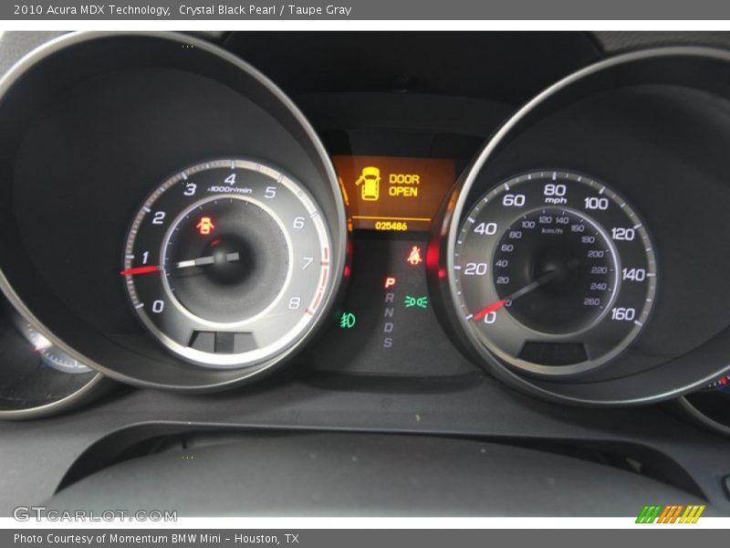 Crystal Black Pearl / Taupe Gray 2010 Acura MDX Technology
