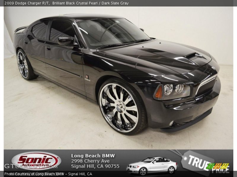 Brilliant Black Crystal Pearl / Dark Slate Gray 2009 Dodge Charger R/T