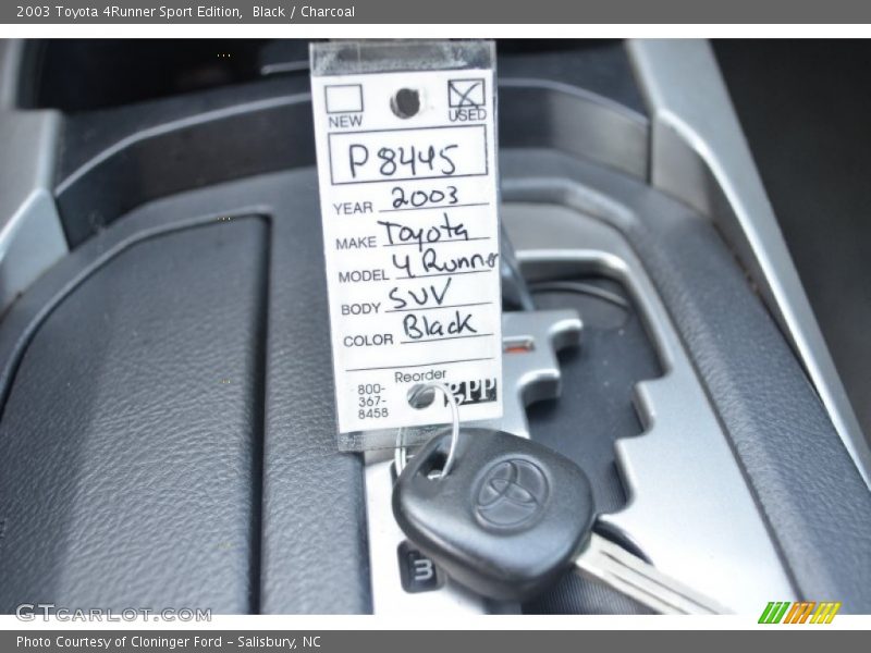 Black / Charcoal 2003 Toyota 4Runner Sport Edition