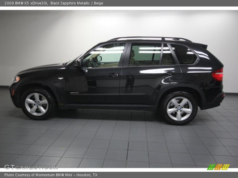 Black Sapphire Metallic / Beige 2009 BMW X5 xDrive30i