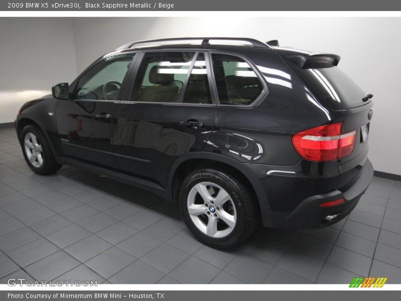 Black Sapphire Metallic / Beige 2009 BMW X5 xDrive30i