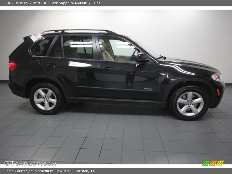 Black Sapphire Metallic / Beige 2009 BMW X5 xDrive30i