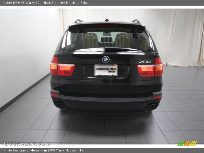 Black Sapphire Metallic / Beige 2009 BMW X5 xDrive30i