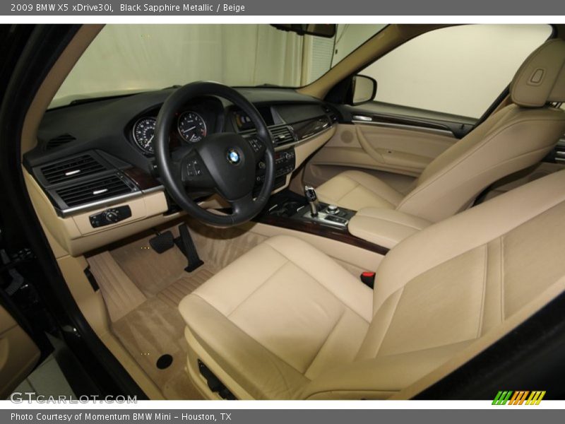 Black Sapphire Metallic / Beige 2009 BMW X5 xDrive30i