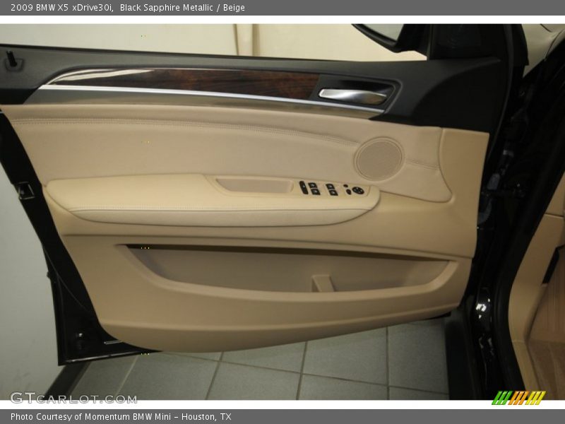 Black Sapphire Metallic / Beige 2009 BMW X5 xDrive30i