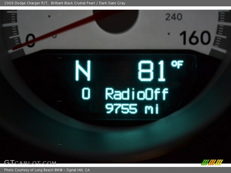 Brilliant Black Crystal Pearl / Dark Slate Gray 2009 Dodge Charger R/T