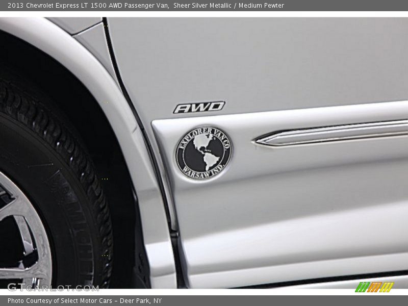 Sheer Silver Metallic / Medium Pewter 2013 Chevrolet Express LT 1500 AWD Passenger Van