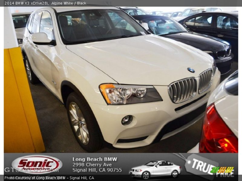 Alpine White / Black 2014 BMW X3 xDrive28i