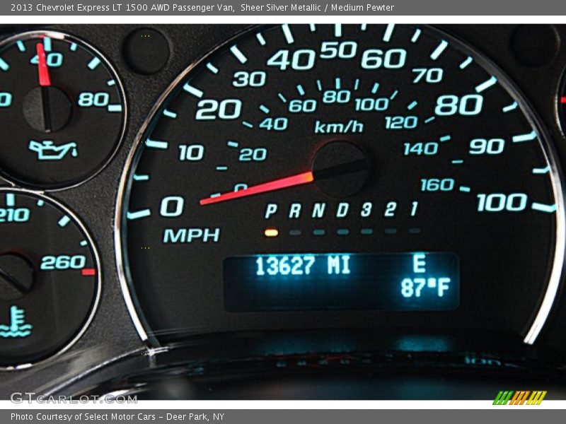 Sheer Silver Metallic / Medium Pewter 2013 Chevrolet Express LT 1500 AWD Passenger Van