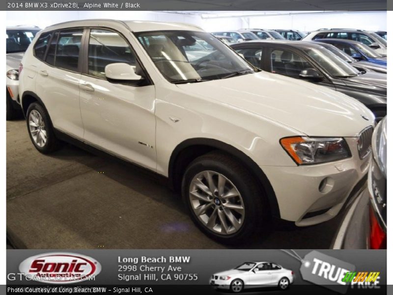 Alpine White / Black 2014 BMW X3 xDrive28i
