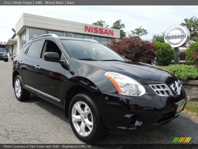 Wicked Black / Black 2011 Nissan Rogue S AWD