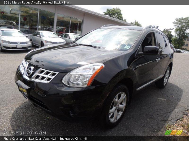 Wicked Black / Black 2011 Nissan Rogue S AWD