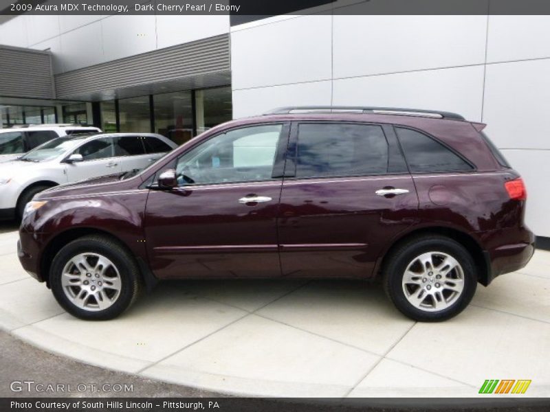 Dark Cherry Pearl / Ebony 2009 Acura MDX Technology