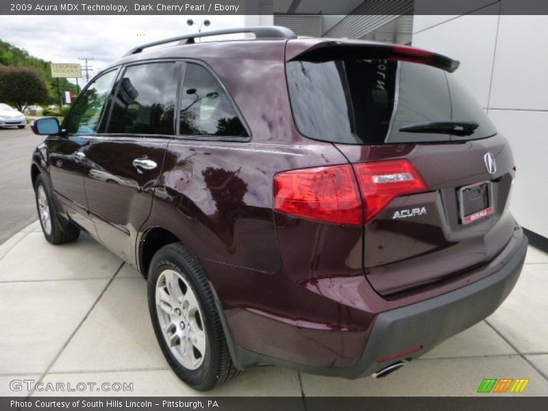 Dark Cherry Pearl / Ebony 2009 Acura MDX Technology