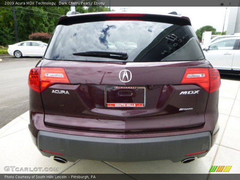 Dark Cherry Pearl / Ebony 2009 Acura MDX Technology