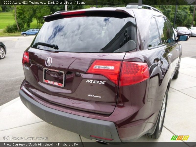 Dark Cherry Pearl / Ebony 2009 Acura MDX Technology