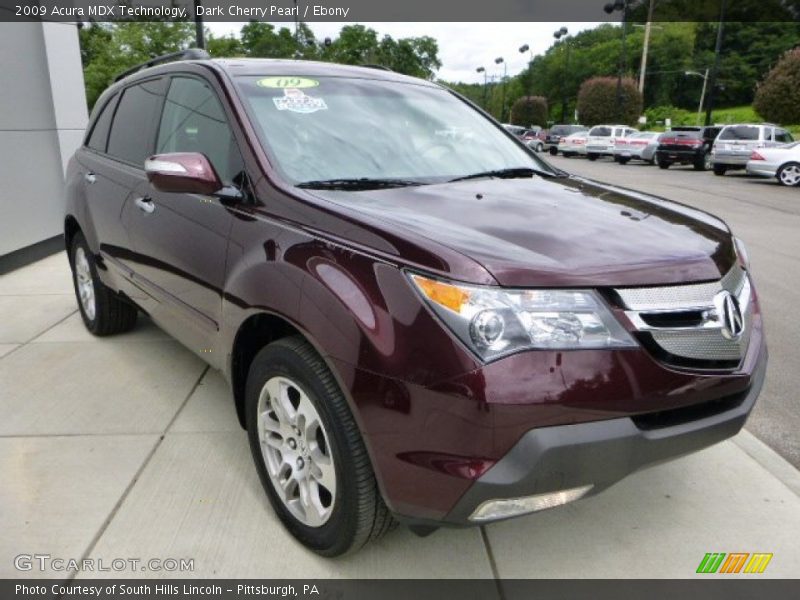 Dark Cherry Pearl / Ebony 2009 Acura MDX Technology