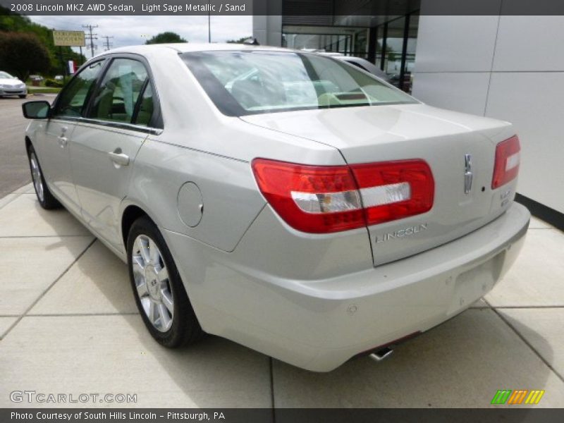 Light Sage Metallic / Sand 2008 Lincoln MKZ AWD Sedan