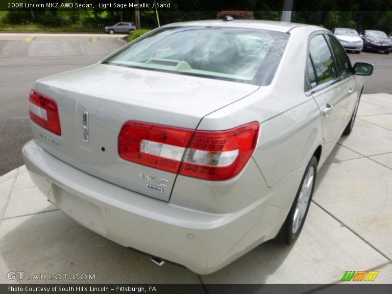 Light Sage Metallic / Sand 2008 Lincoln MKZ AWD Sedan