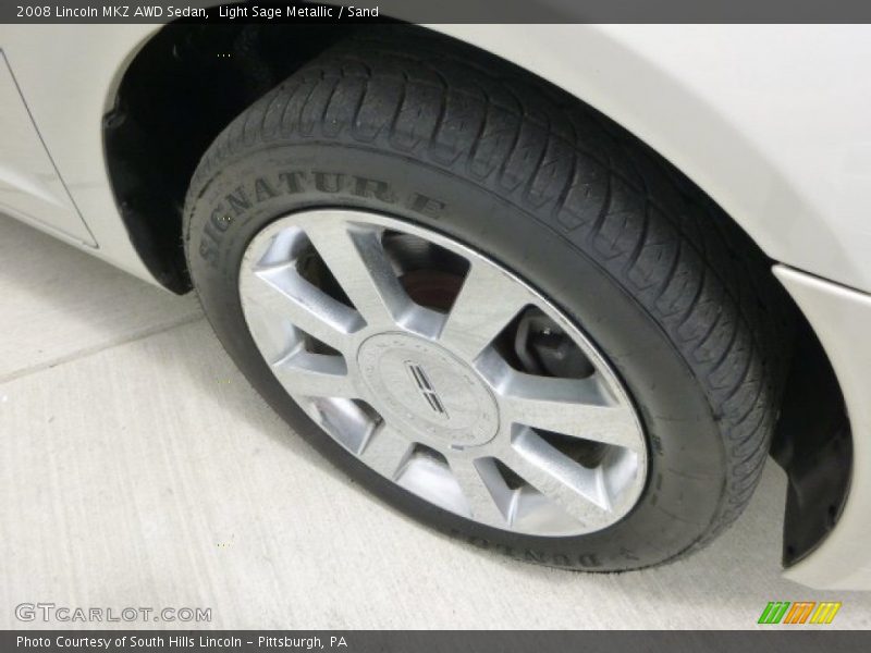 Light Sage Metallic / Sand 2008 Lincoln MKZ AWD Sedan