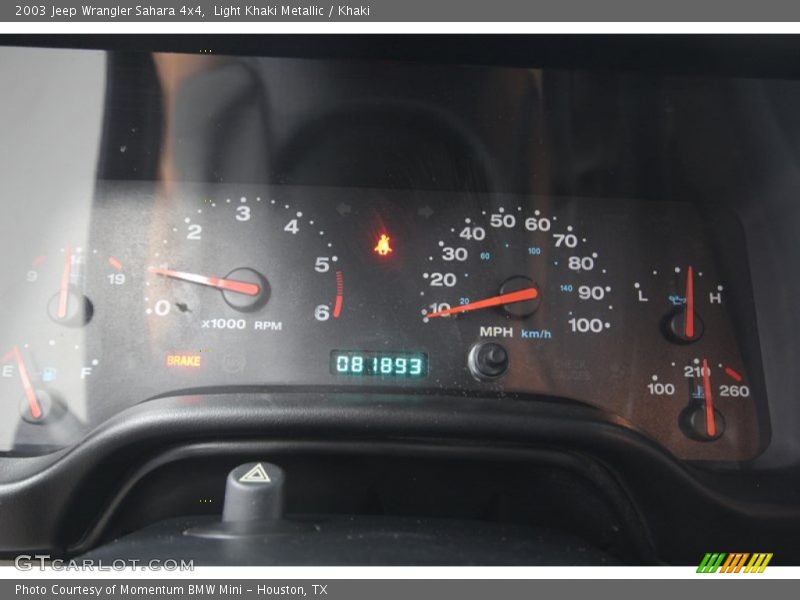 Light Khaki Metallic / Khaki 2003 Jeep Wrangler Sahara 4x4