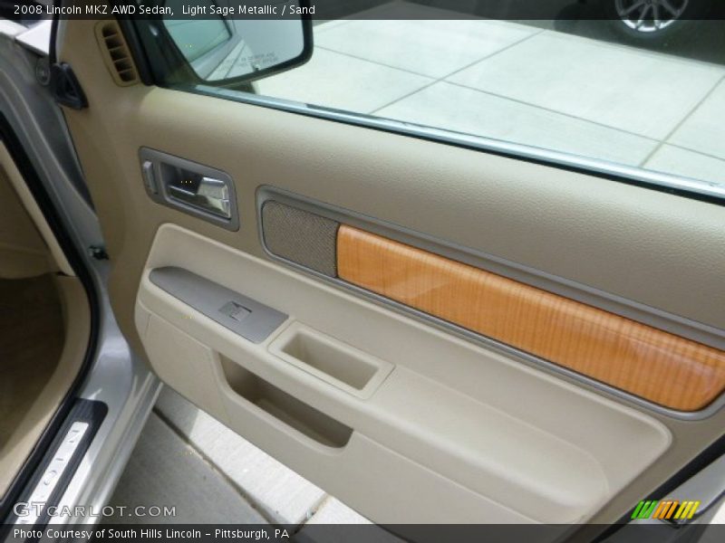 Light Sage Metallic / Sand 2008 Lincoln MKZ AWD Sedan