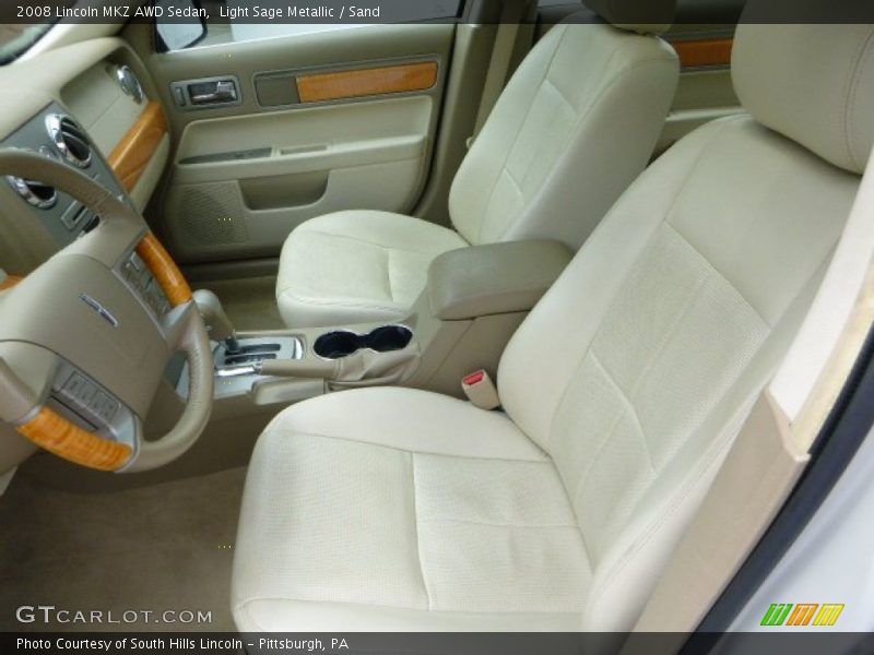 Light Sage Metallic / Sand 2008 Lincoln MKZ AWD Sedan