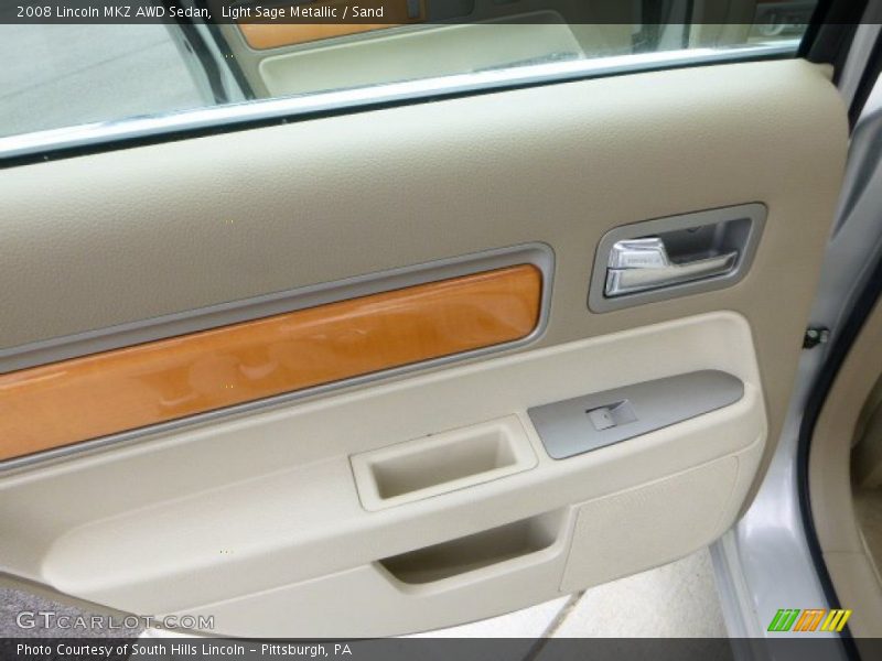 Light Sage Metallic / Sand 2008 Lincoln MKZ AWD Sedan