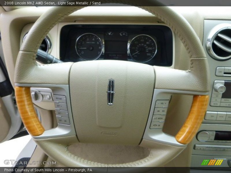 Light Sage Metallic / Sand 2008 Lincoln MKZ AWD Sedan