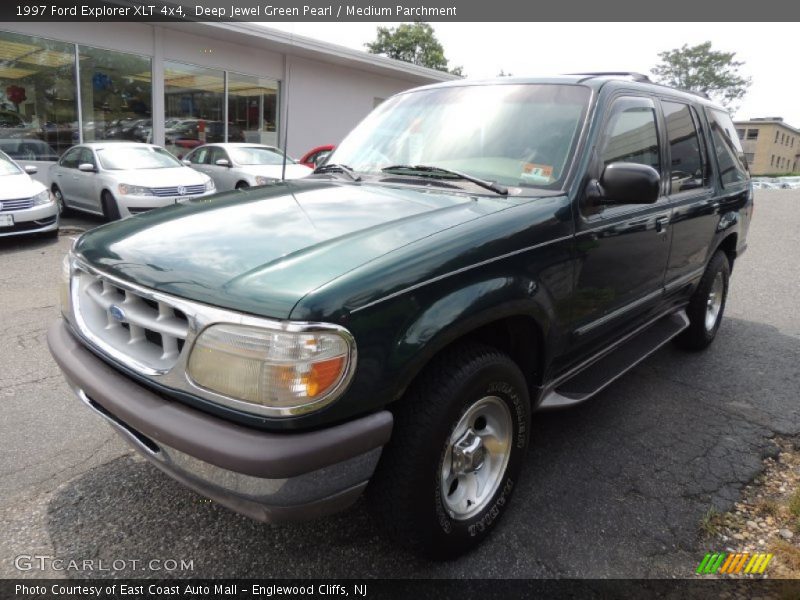 Deep Jewel Green Pearl / Medium Parchment 1997 Ford Explorer XLT 4x4