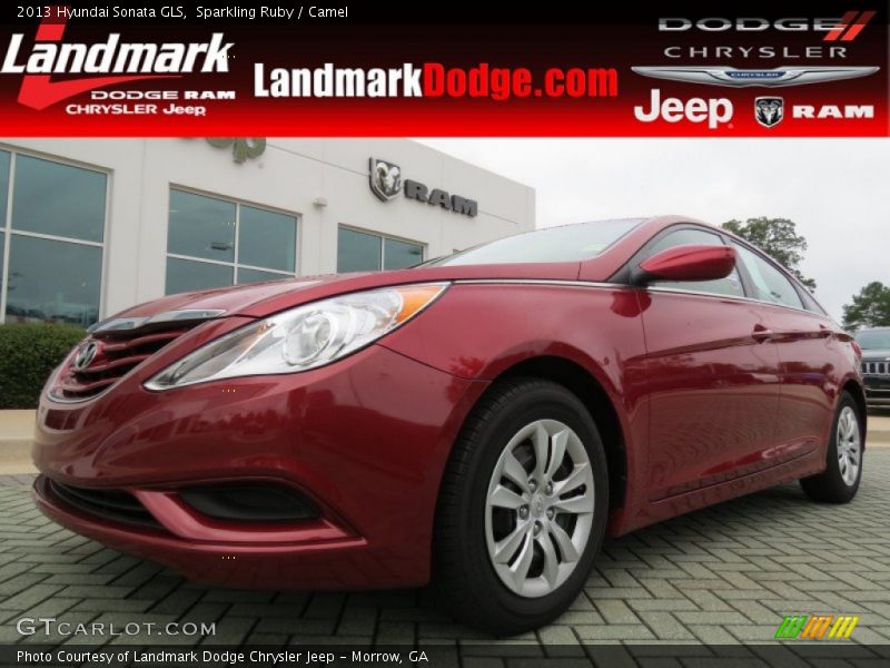 Sparkling Ruby / Camel 2013 Hyundai Sonata GLS