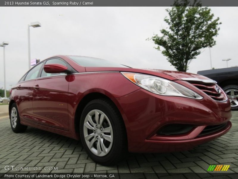 Sparkling Ruby / Camel 2013 Hyundai Sonata GLS