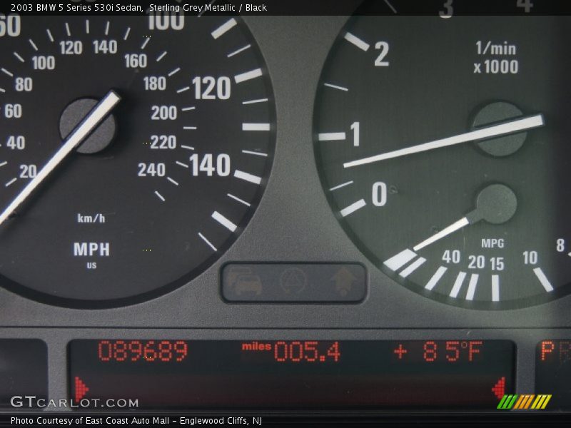 Sterling Grey Metallic / Black 2003 BMW 5 Series 530i Sedan