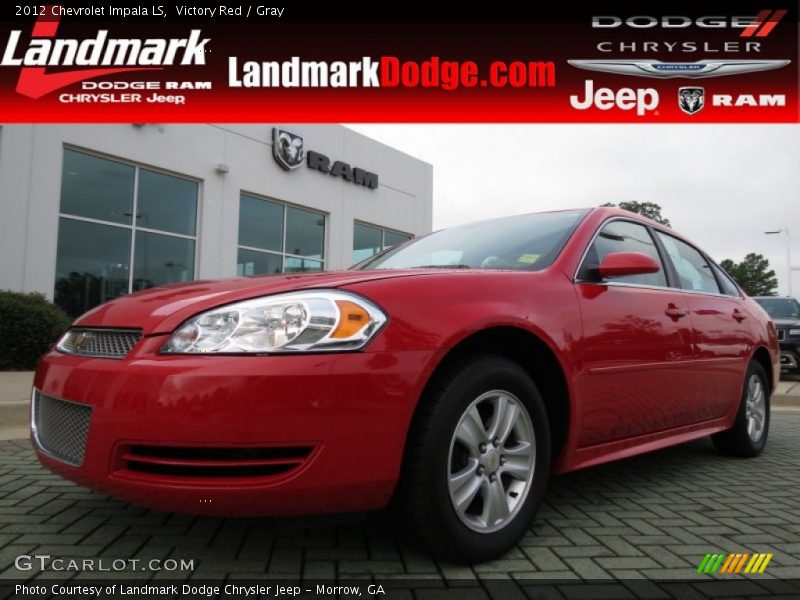 Victory Red / Gray 2012 Chevrolet Impala LS