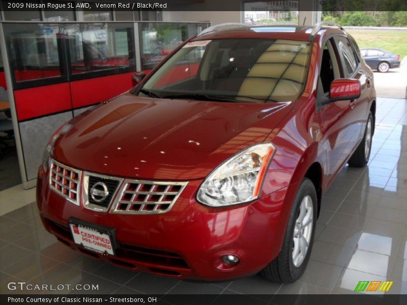 Venom Red / Black/Red 2009 Nissan Rogue SL AWD