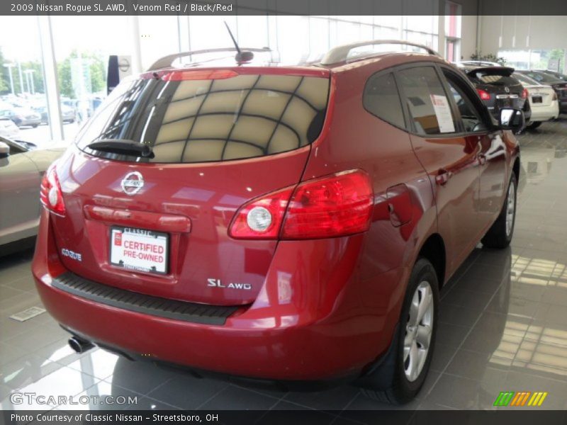 Venom Red / Black/Red 2009 Nissan Rogue SL AWD