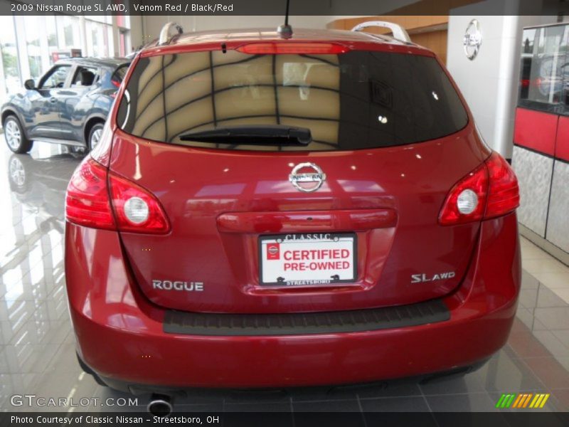 Venom Red / Black/Red 2009 Nissan Rogue SL AWD