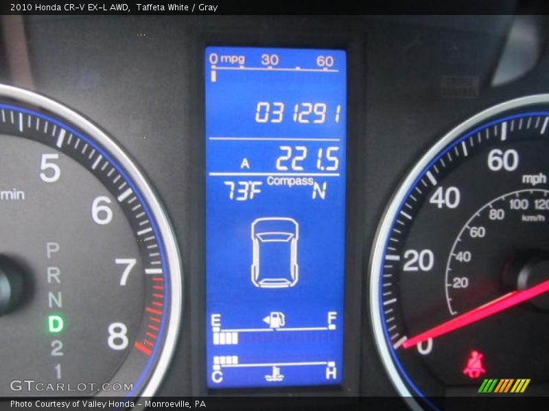 Taffeta White / Gray 2010 Honda CR-V EX-L AWD