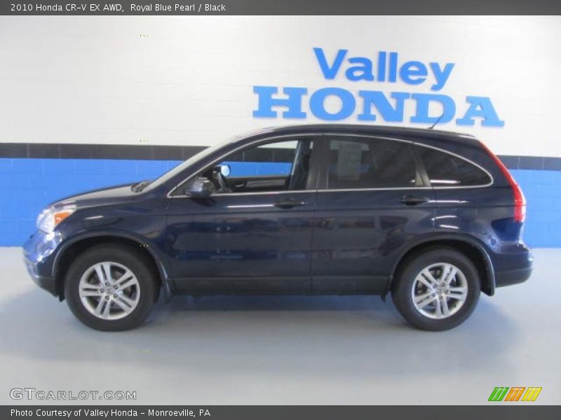 Royal Blue Pearl / Black 2010 Honda CR-V EX AWD