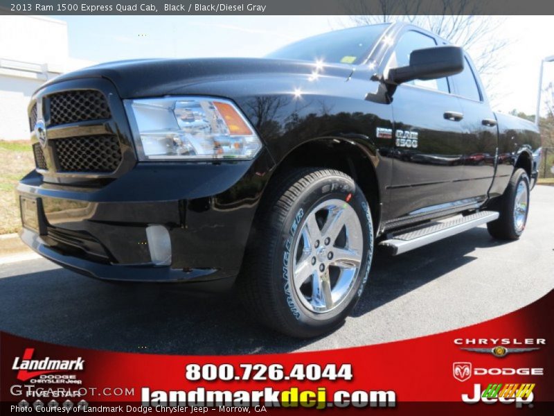 Black / Black/Diesel Gray 2013 Ram 1500 Express Quad Cab