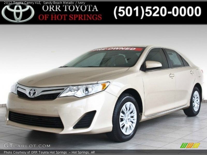 Sandy Beach Metallic / Ivory 2012 Toyota Camry XLE