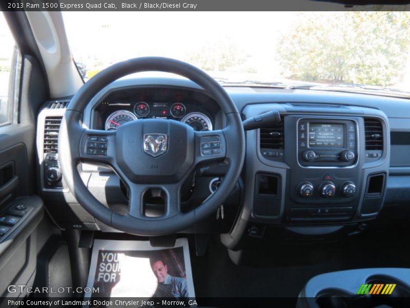 Black / Black/Diesel Gray 2013 Ram 1500 Express Quad Cab