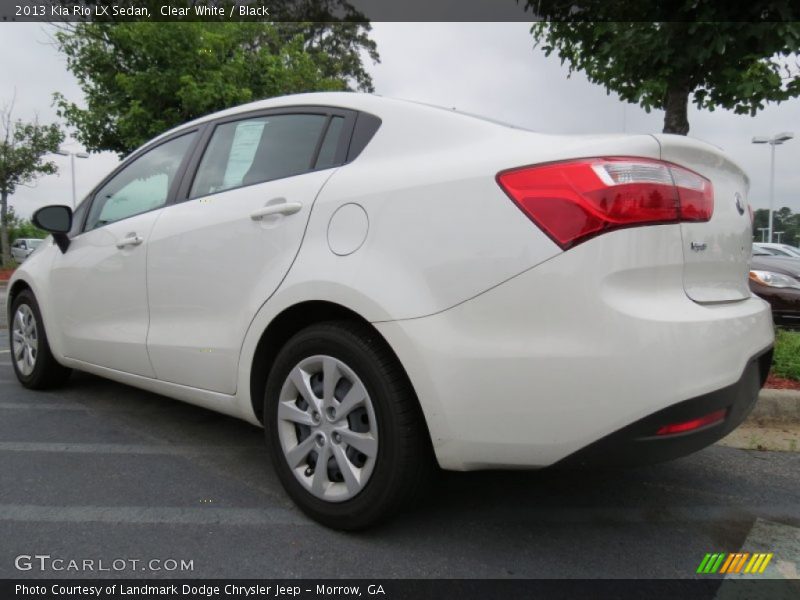 Clear White / Black 2013 Kia Rio LX Sedan