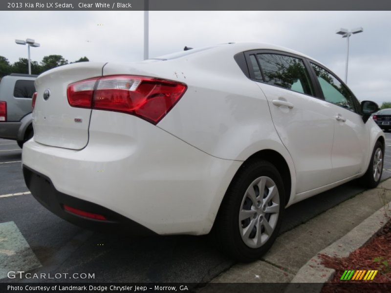 Clear White / Black 2013 Kia Rio LX Sedan