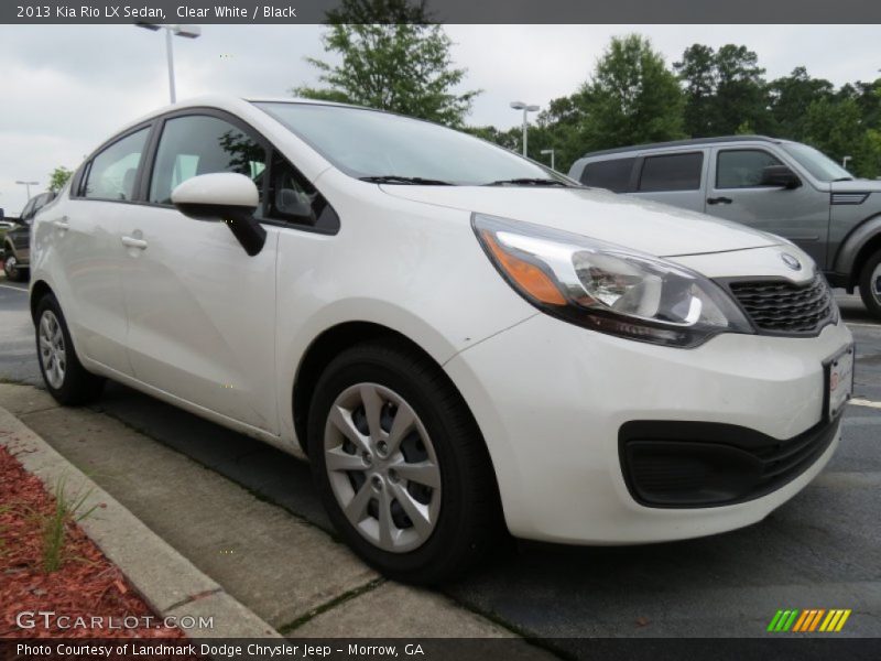 Clear White / Black 2013 Kia Rio LX Sedan