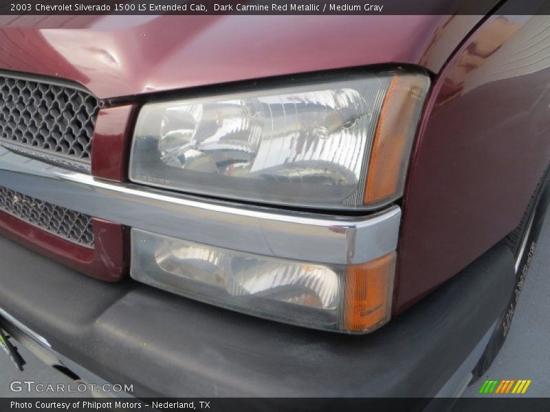 Dark Carmine Red Metallic / Medium Gray 2003 Chevrolet Silverado 1500 LS Extended Cab