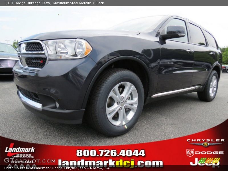 Maximum Steel Metallic / Black 2013 Dodge Durango Crew