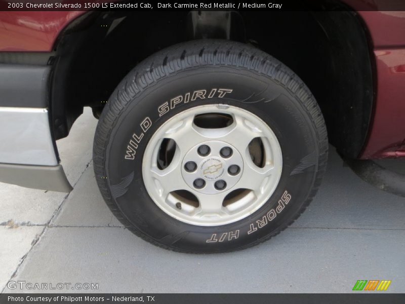 Dark Carmine Red Metallic / Medium Gray 2003 Chevrolet Silverado 1500 LS Extended Cab